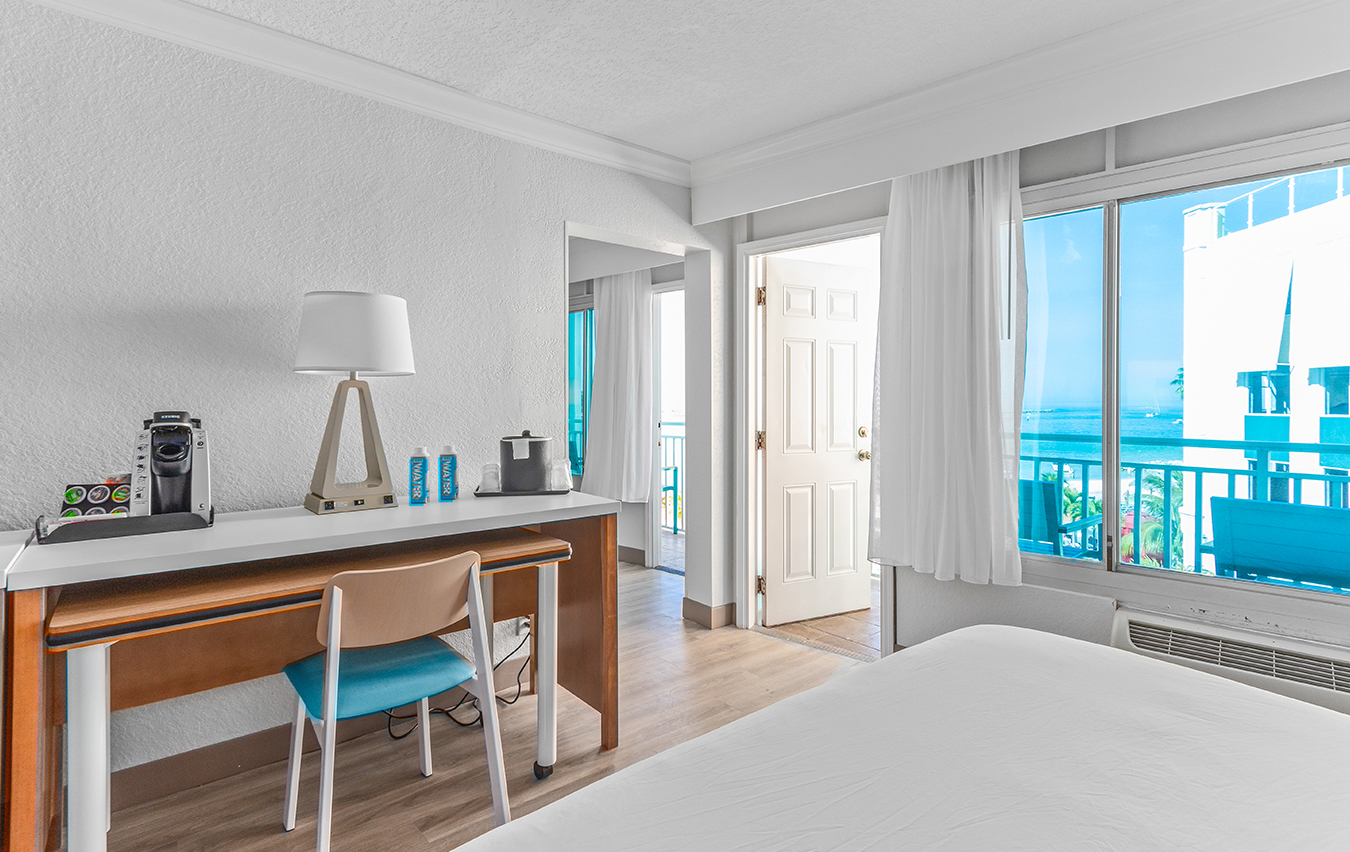 Desk and Bed and View